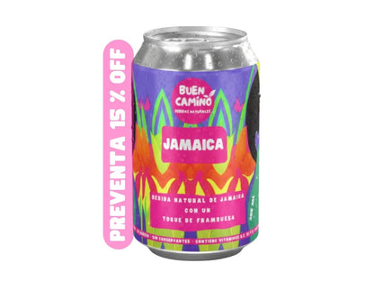 PREVENTA Jamaica/Hibisco Frambuesa Sin Azúcar | Bebida Gasificada | Pack Latas 355ml