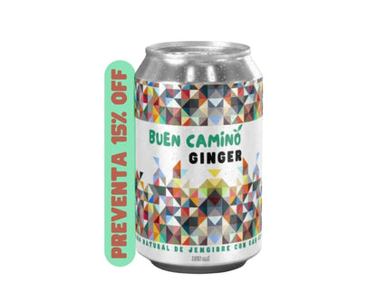 PREVENTA Ginger Sin Azúcar | Bebida de Jengibre Gasificada | Pack Latas 355ml